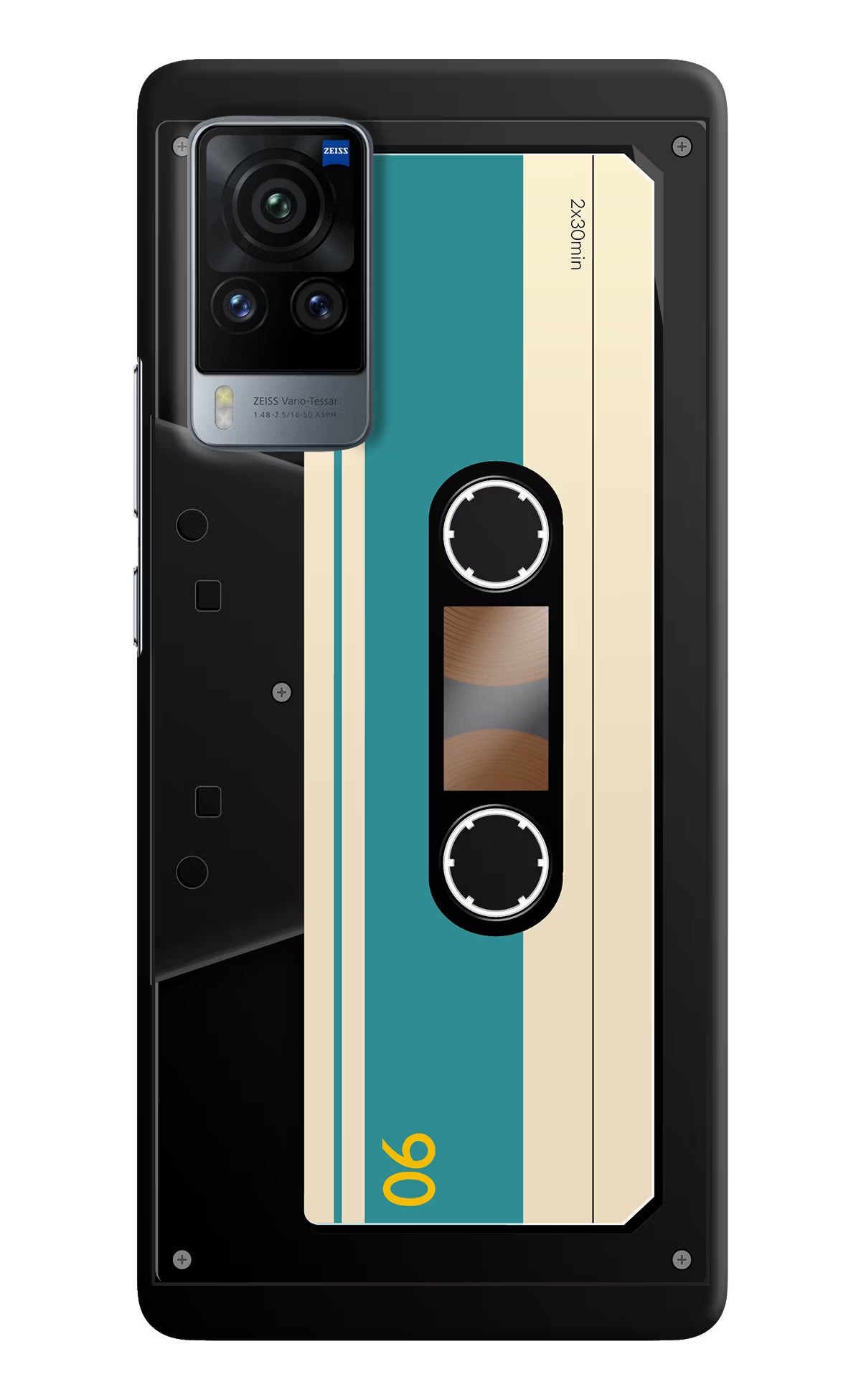 Cassette Vivo X60 Pro Hard Case Back Cover by Casekaro