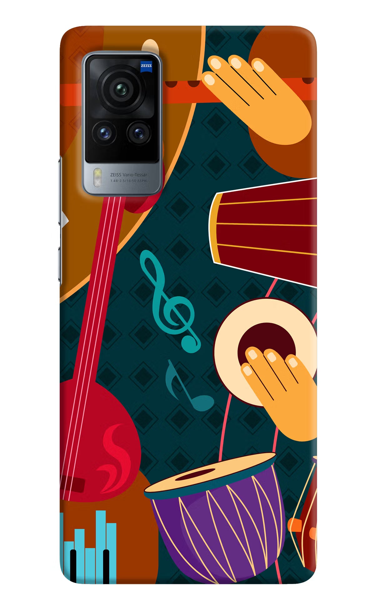 Music Instrument Vivo X60 Pro Hard Case Back Cover by Casekaro
