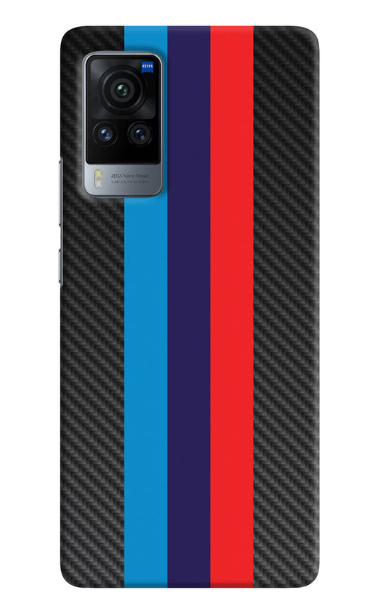BMW Stripes Pattern Vivo X60 Pro Hard Case Back Cover by Casekaro