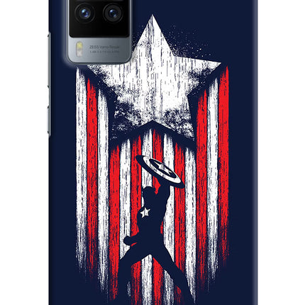 Captain America Marvel Art Vivo X60 Pro Hard Case Back Cover by Casekaro