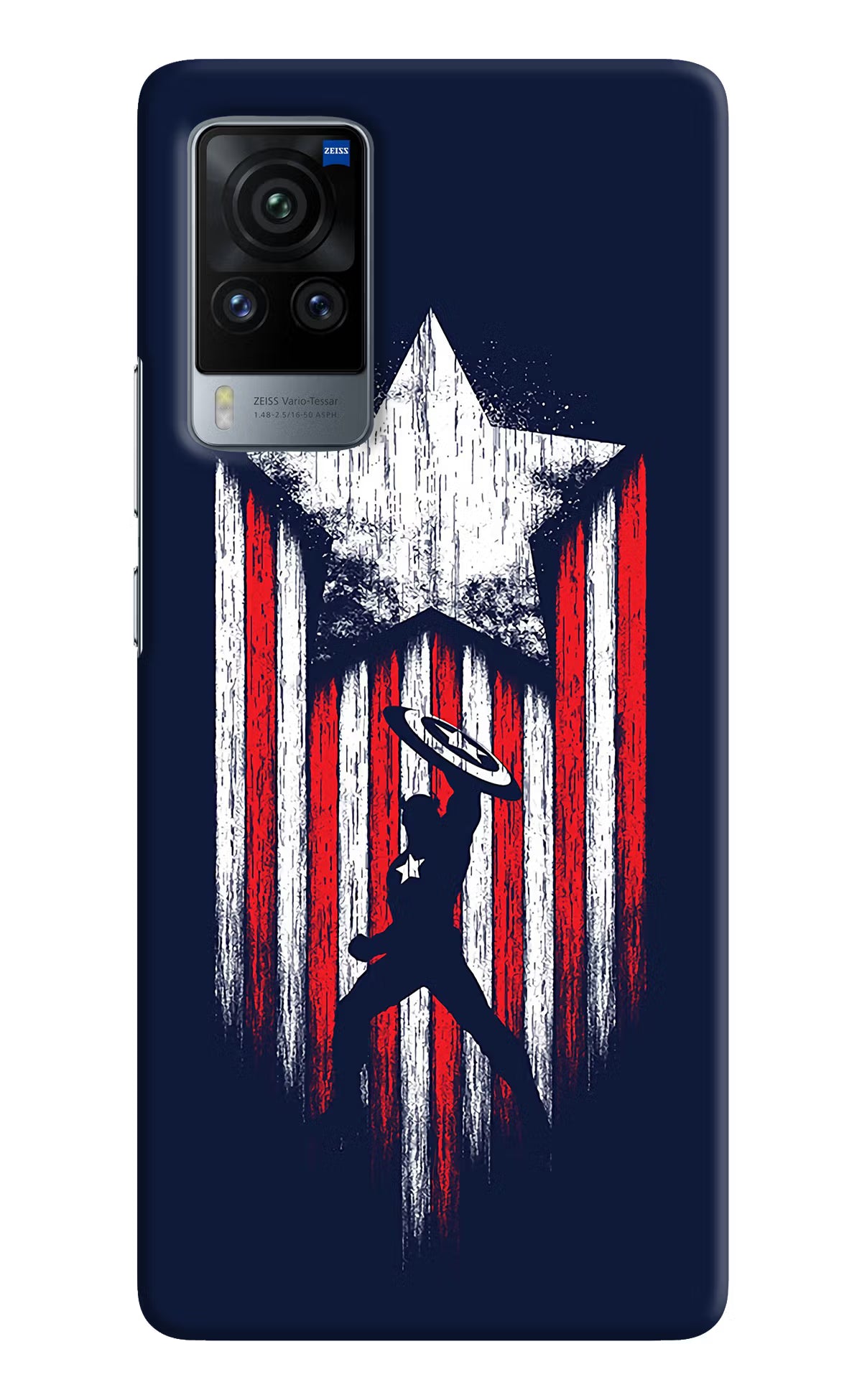Captain America Marvel Art Vivo X60 Pro Hard Case Back Cover by Casekaro