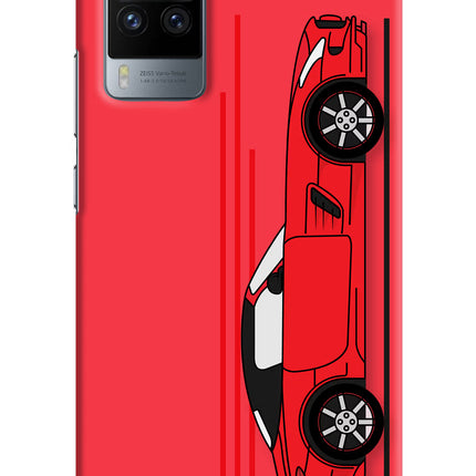 Red Velocity Vivo X60 Pro Hard Case Back Cover by Casekaro