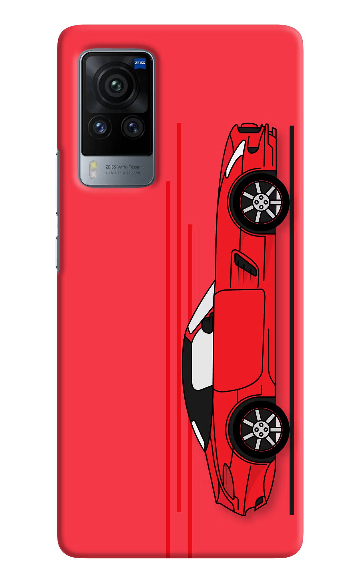 Red Velocity Vivo X60 Pro Hard Case Back Cover by Casekaro