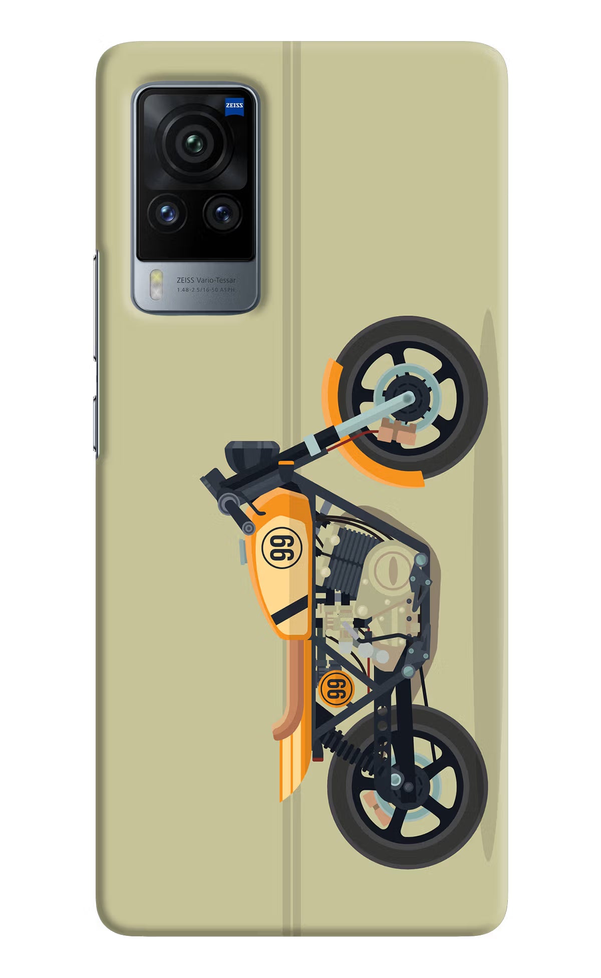 Vertical Speedster Vivo X60 Pro Hard Case Back Cover by Casekaro