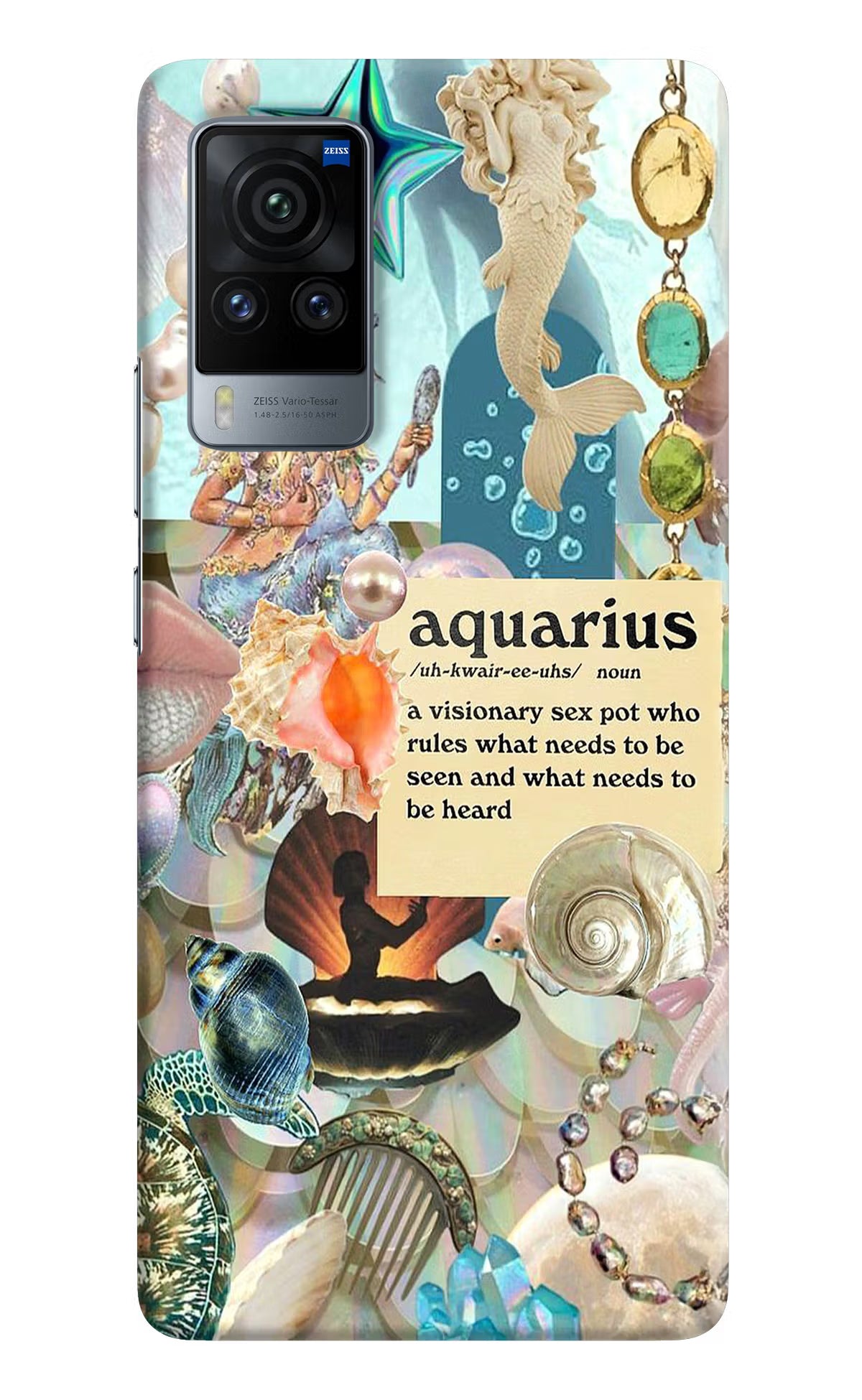 Aquarius Zodiac Vivo X60 Pro Hard Case Back Cover by Casekaro
