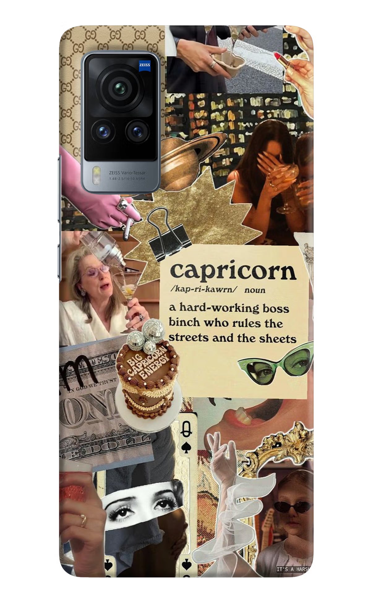 Capricorn Zodiac Vivo X60 Pro Hard Case Back Cover by Casekaro