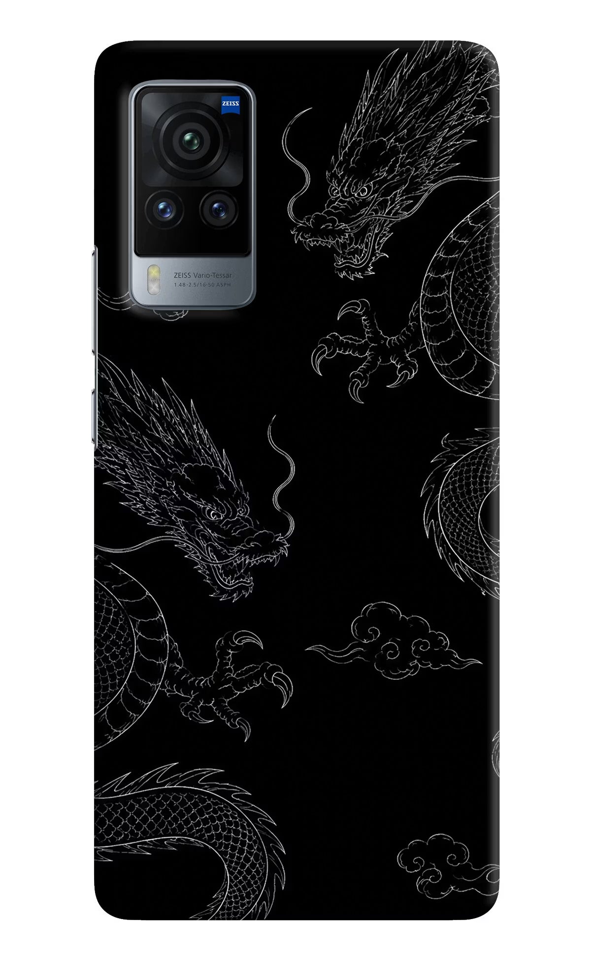 Twin Dragons Vivo X60 Pro Hard Case Back Cover by Casekaro