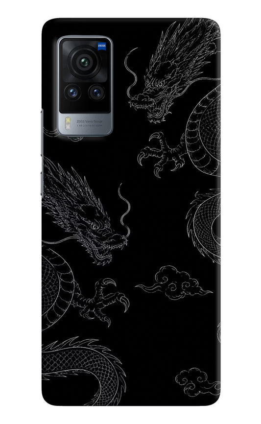 Twin Dragons Vivo X60 Pro Hard Case Back Cover by Casekaro