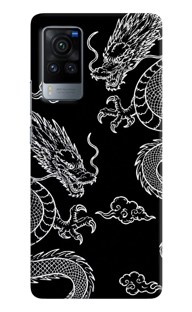 Twin Dragons Vivo X60 Pro Hard Case Back Cover by Casekaro