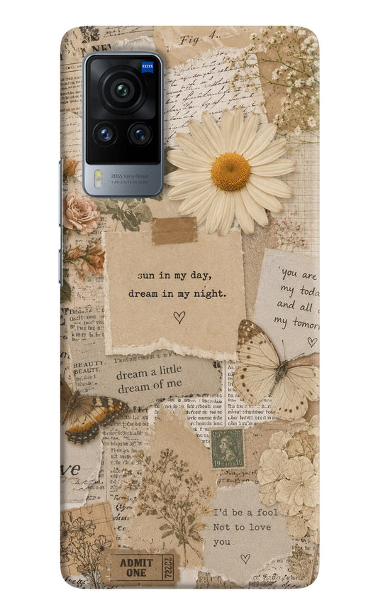 Vintage case Vivo X60 Pro Back Cover