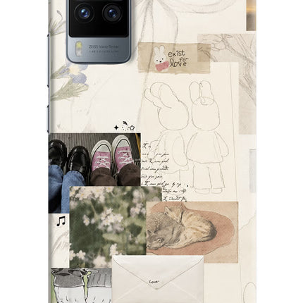 Soft Aesthetic Vivo X60 Pro Hard Case Back Cover by Casekaro