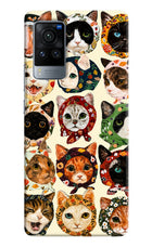 Cool Cat Vivo X60 Pro Hard Case Back Cover by Casekaro