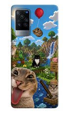 Minecraft Cat Chaos Vivo X60 Pro Hard Case Back Cover by Casekaro
