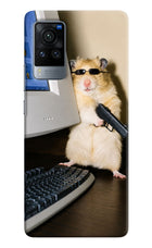 Hacker Hamster Vivo X60 Pro Hard Case Back Cover by Casekaro