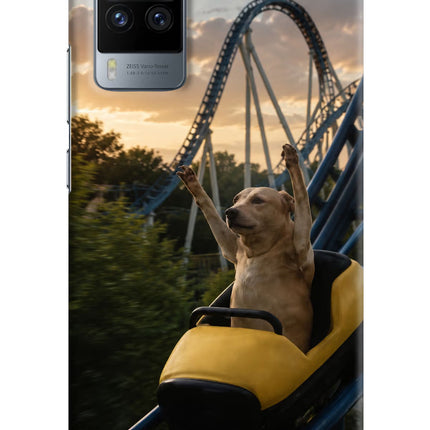 Rollercoaster Dog Vivo X60 Pro Hard Case Back Cover by Casekaro