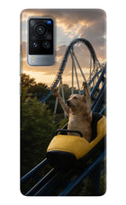 Rollercoaster Dog Vivo X60 Pro Hard Case Back Cover by Casekaro