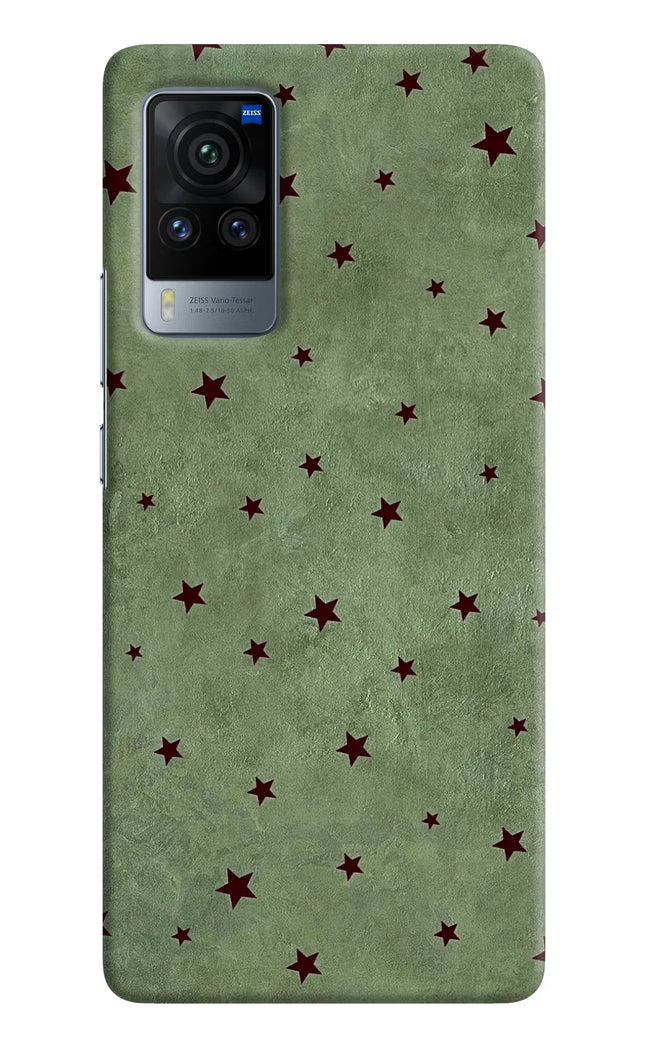Green Stars Vivo X60 Pro Hard Case Back Cover by Casekaro