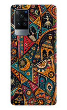 Folk Print Vivo X60 Pro Hard Case Back Cover by Casekaro