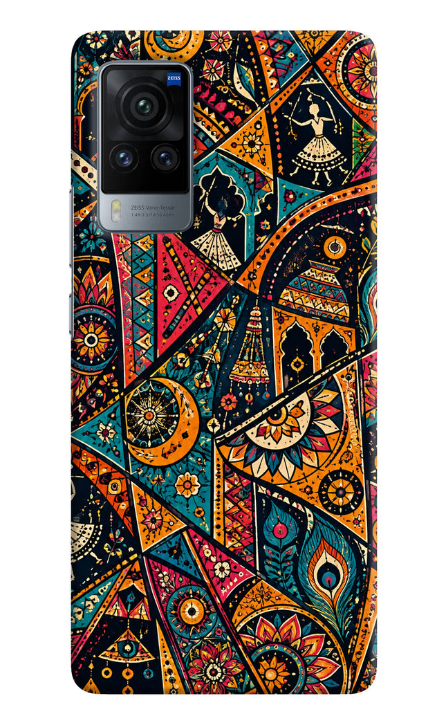 Folk Print Vivo X60 Pro Hard Case Back Cover by Casekaro