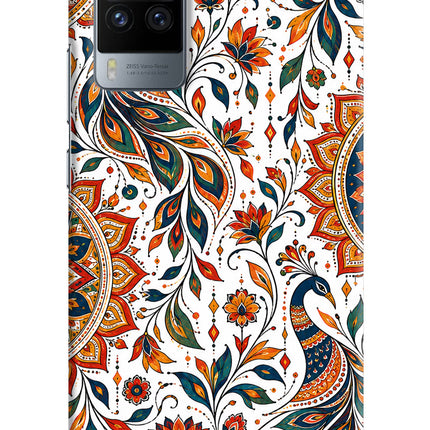 White Mayura Vivo X60 Pro Hard Case Back Cover by Casekaro