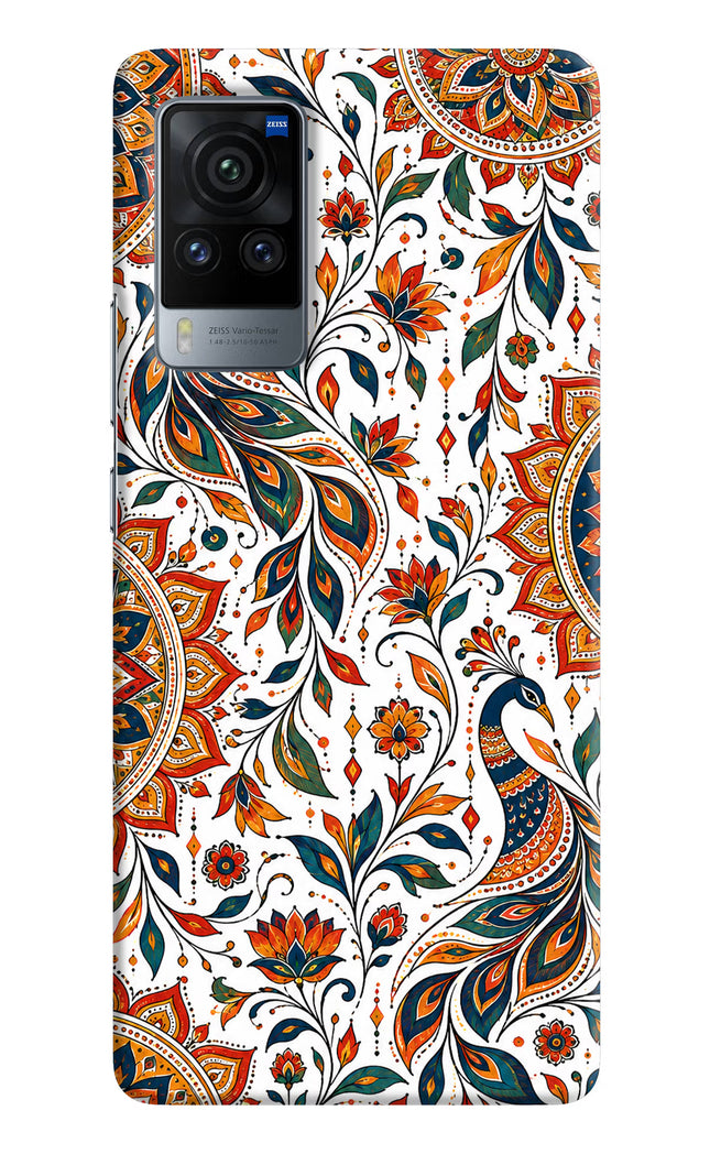 White Mayura Vivo X60 Pro Hard Case Back Cover by Casekaro