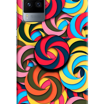 Spiral Pattern Vivo X60 Pro Pop Case by Casekaro