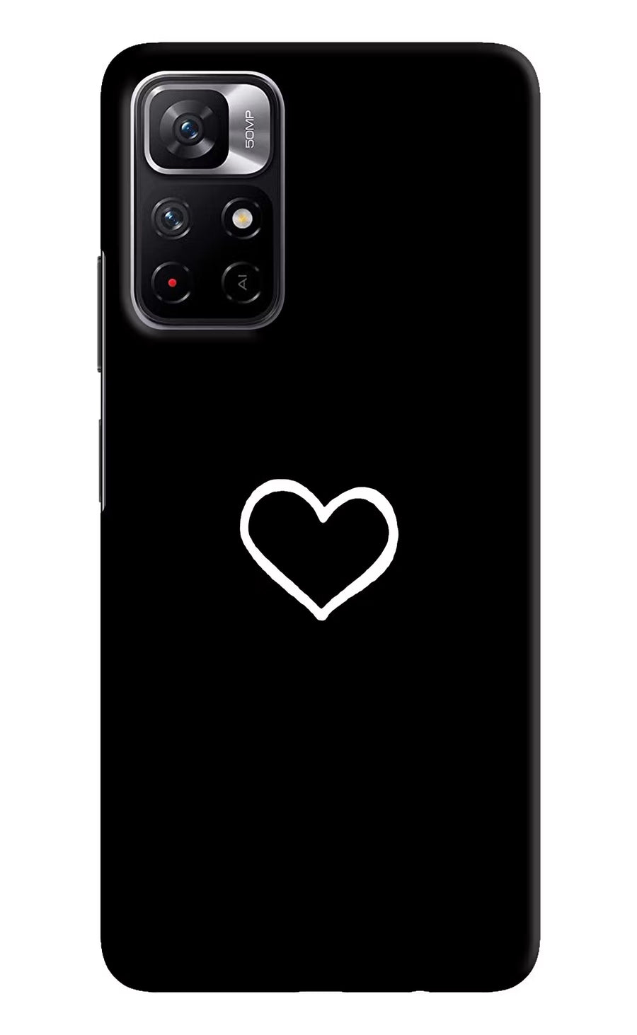 Heart Redmi Note 11T 5G Back Cover, Hard case
