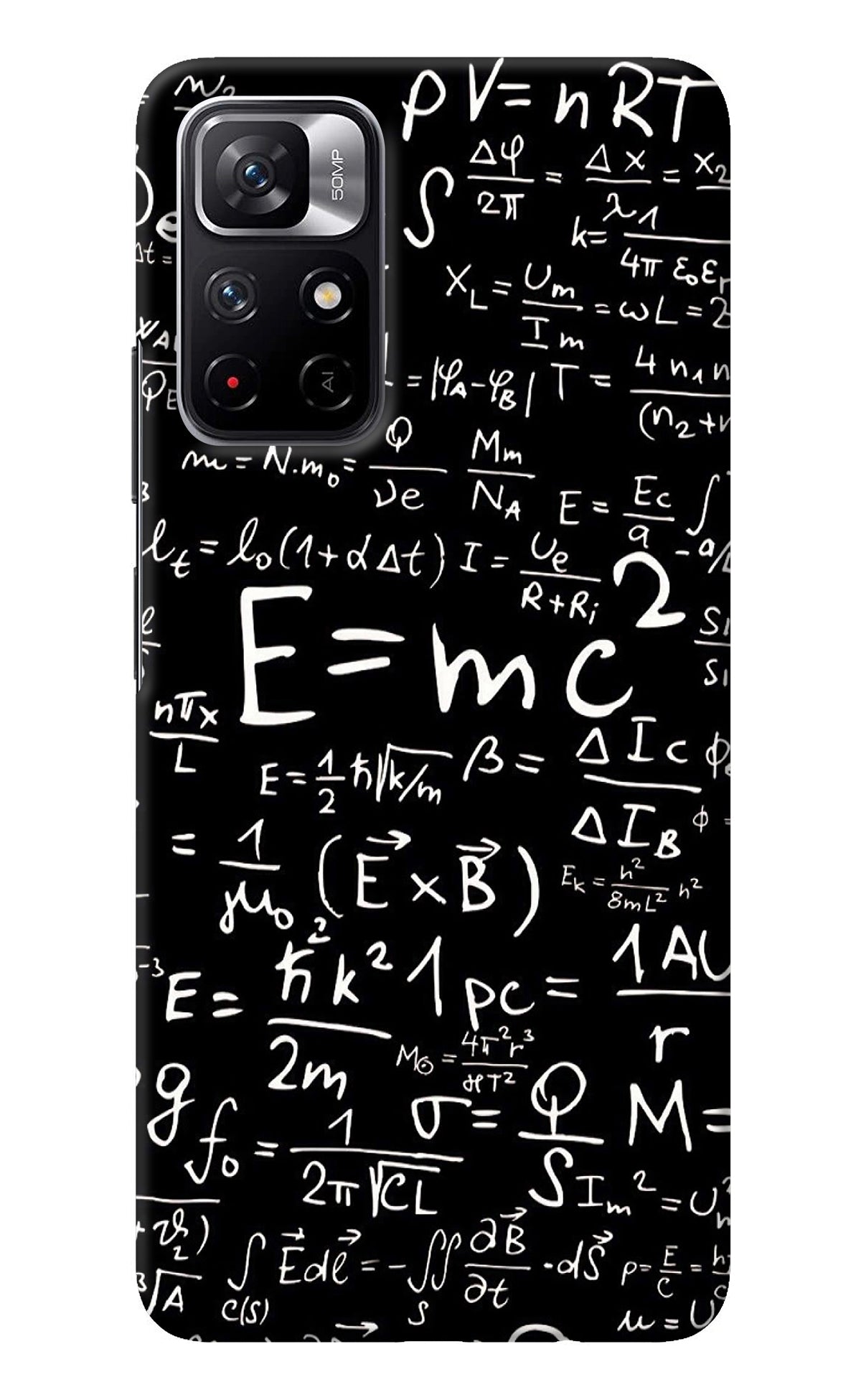 Physics Albert Einstein Formula Redmi Note 11T 5G Back Cover