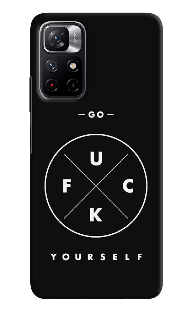 Go Fuck Yourself Redmi Note 11T 5G Hard Case Back Cover by Casekaro