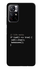 Life Motto Code Redmi Note 11T 5G Hard Case Back Cover by Casekaro