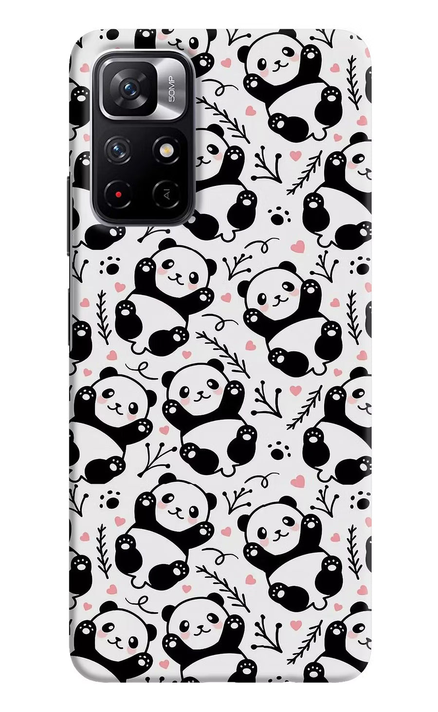 Cute Panda Redmi Note 11T 5G Back Cover, Hard case