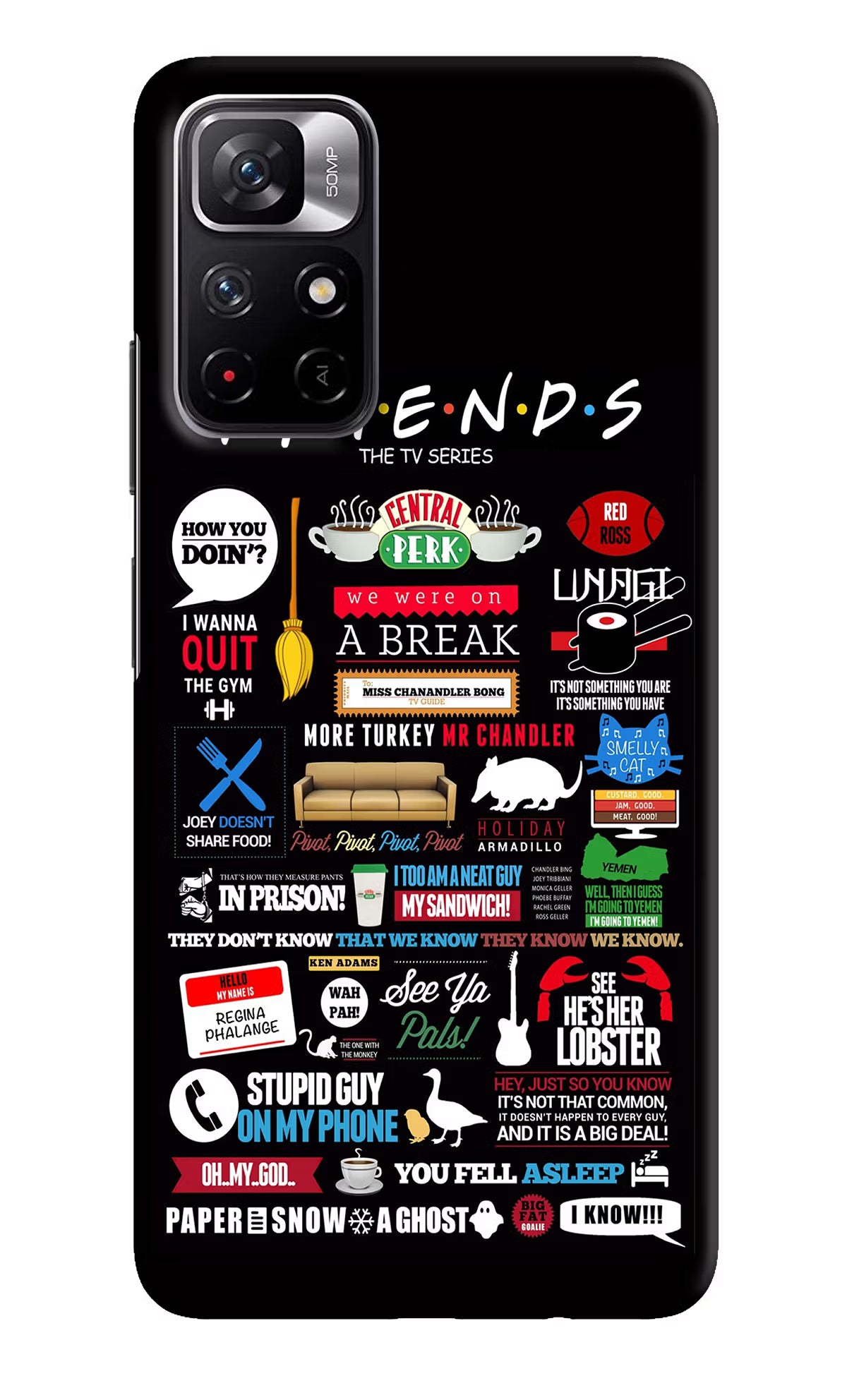FRIENDS Redmi Note 11T 5G Hard Case Back Cover by Casekaro