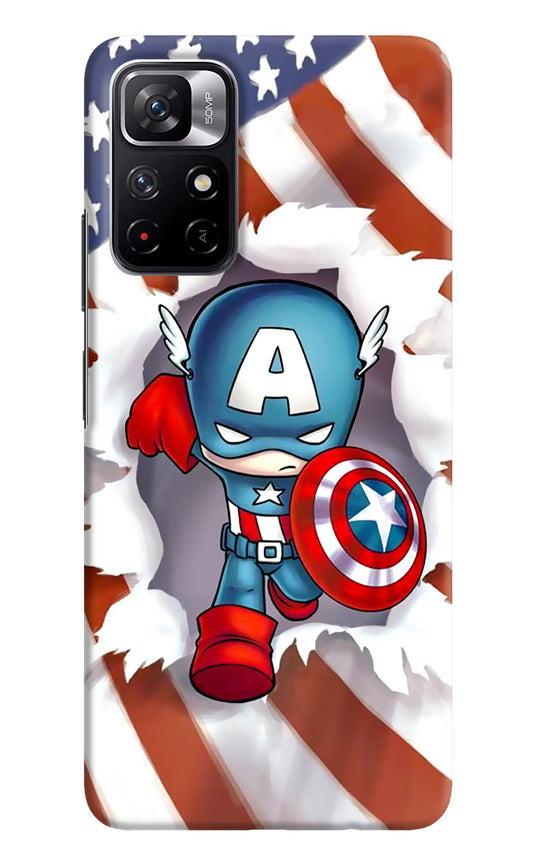 Captain America Redmi Note 11T 5G Hard Case Back Cover by Casekaro