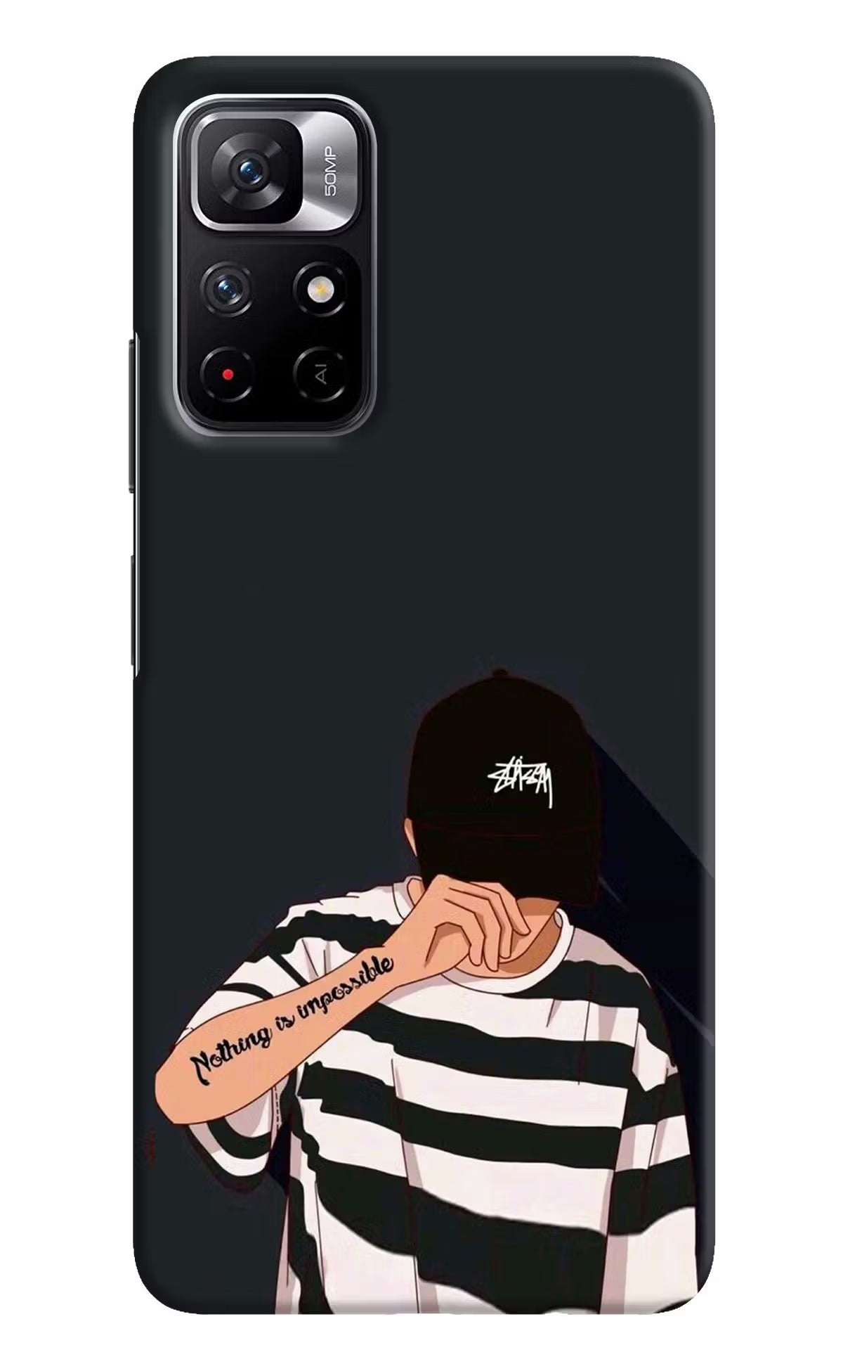 Aesthetic Boy Redmi Note 11T 5G Hard Case Back Cover by Casekaro