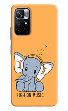 High On Music Redmi Note 11T 5G Hard Case Back Cover by Casekaro
