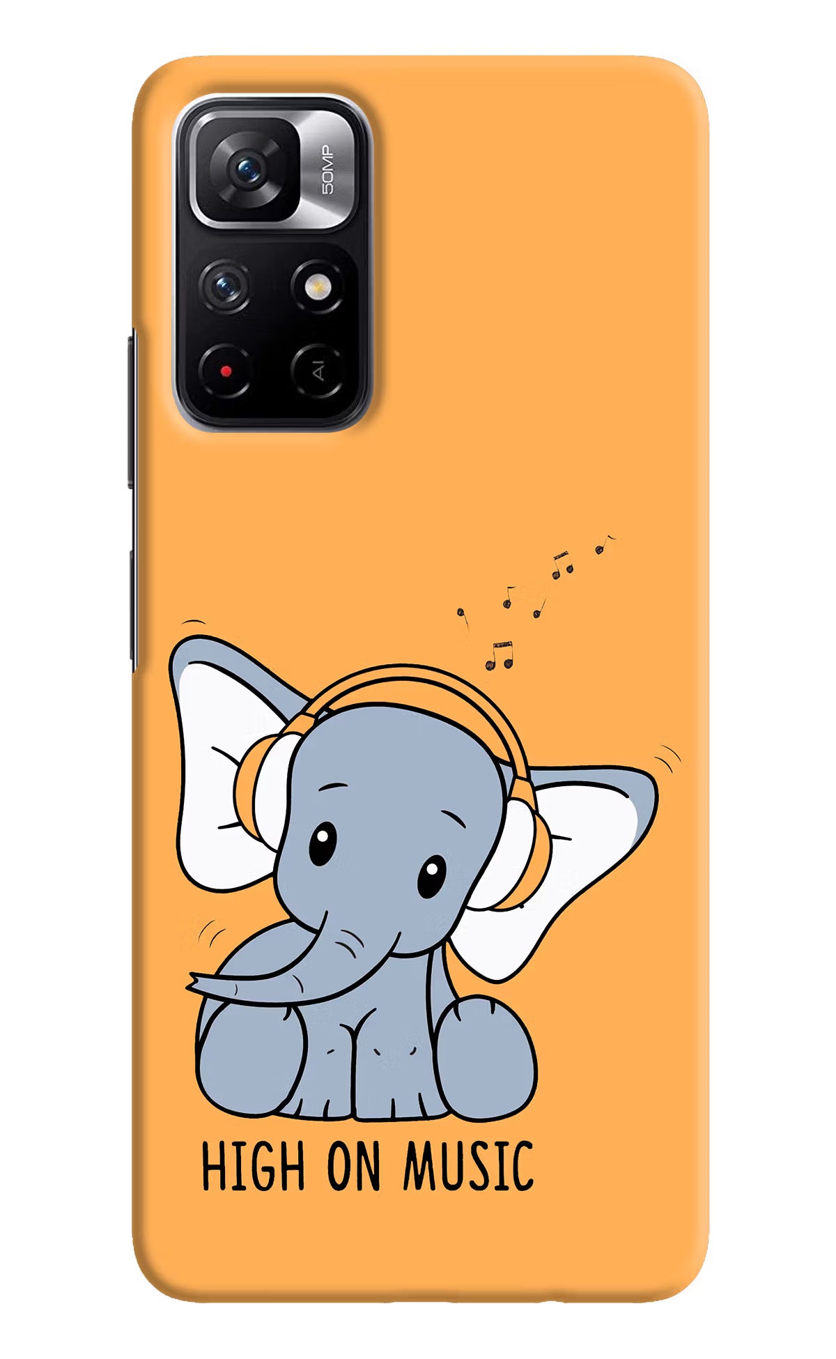 High On Music Redmi Note 11T 5G Hard Case Back Cover by Casekaro
