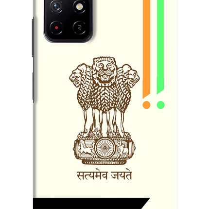 Satyamev Jayate Brown Logo Redmi Note 11T 5G Hard Case Back Cover by Casekaro