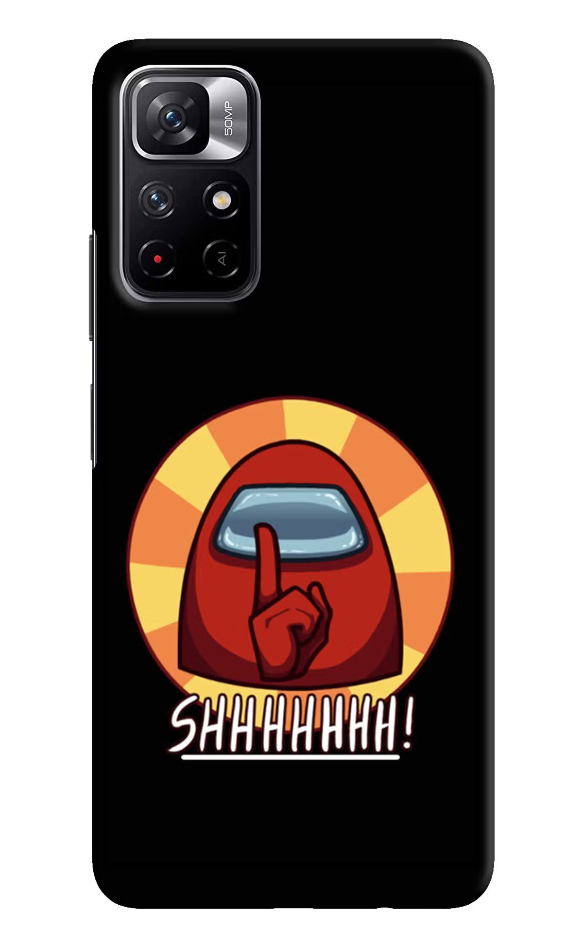 Among Us Shhh! Redmi Note 11T 5G Hard Case Back Cover by Casekaro