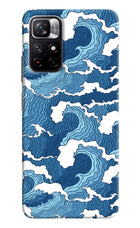 Blue Waves Redmi Note 11T 5G Hard Case Back Cover by Casekaro