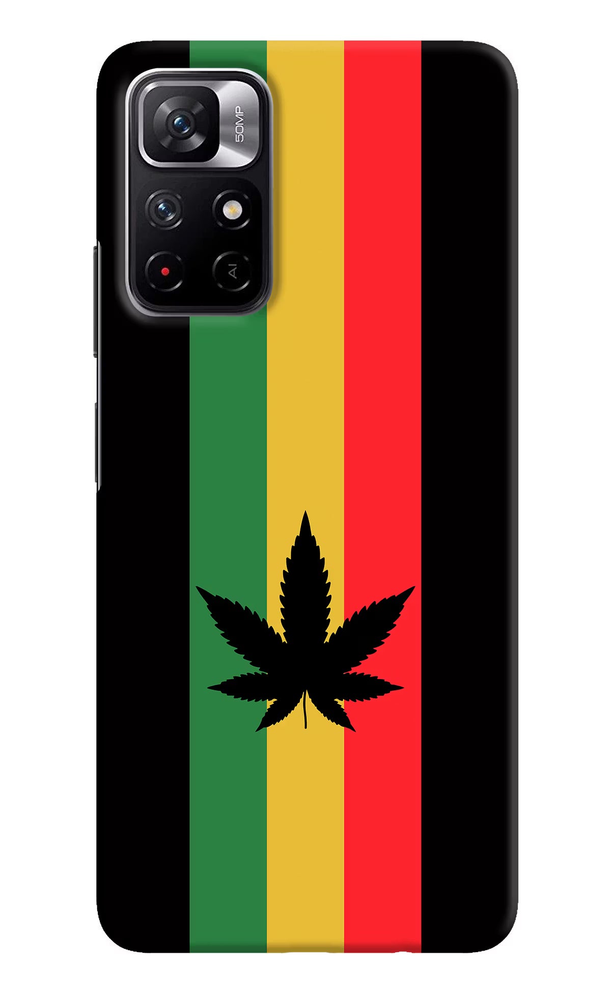 Weed Flag Redmi Note 11T 5G Hard Case Back Cover by Casekaro