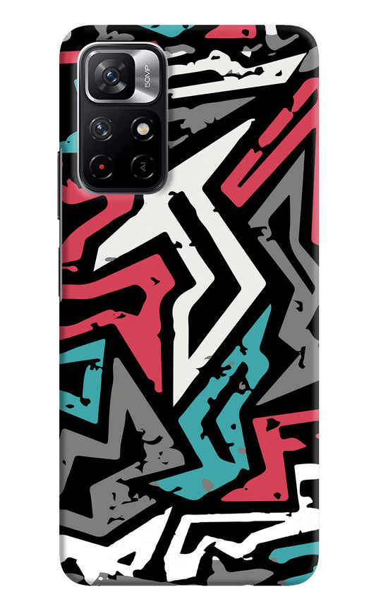 Geometric Graffiti Redmi Note 11T 5G Hard Case Back Cover by Casekaro