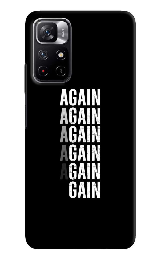 Again Again Gain Redmi Note 11T 5G Hard Case Back Cover by Casekaro