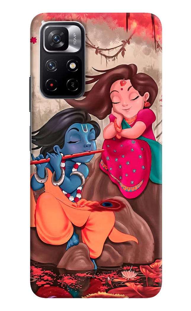 Radhe Krishna Redmi Note 11T 5G Hard Case Back Cover by Casekaro