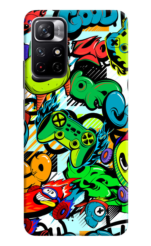 Game Doodle Redmi Note 11T 5G Hard Case Back Cover by Casekaro