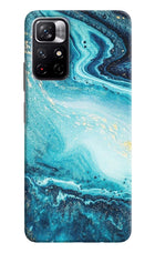 Blue Glitter Marble Redmi Note 11T 5G Hard Case Back Cover by Casekaro