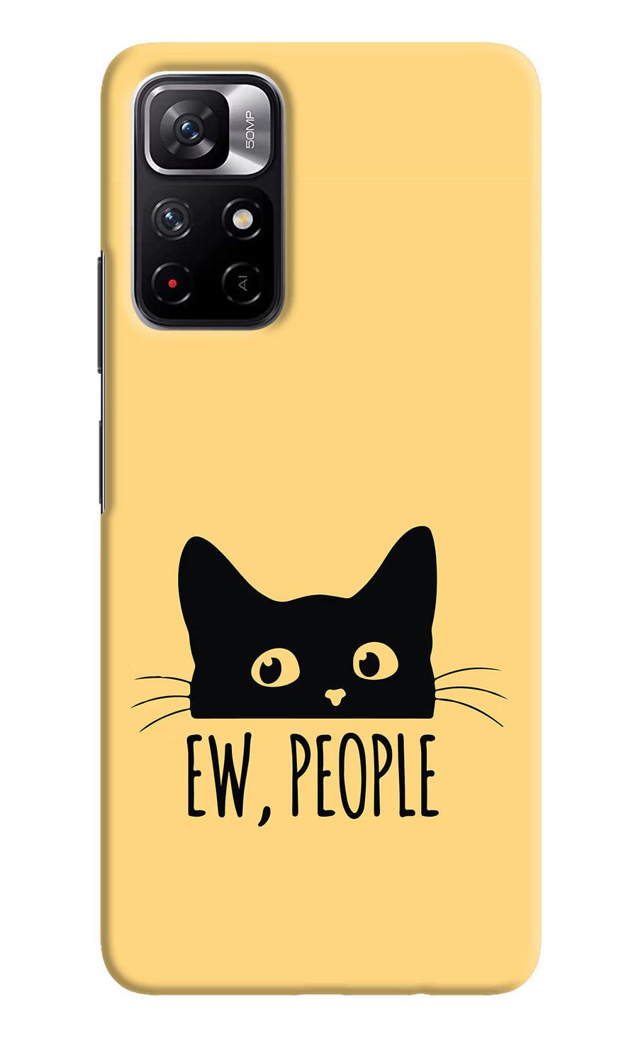 Ew People Catitude Redmi Note 11T 5G Back Cover, Hard case