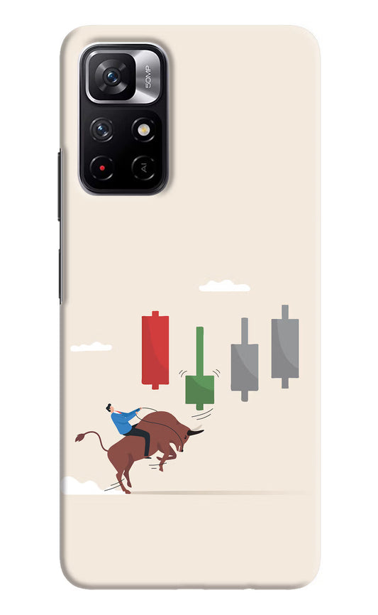 Bull Trading Momentum Redmi Note 11T 5G Hard Case Back Cover by Casekaro