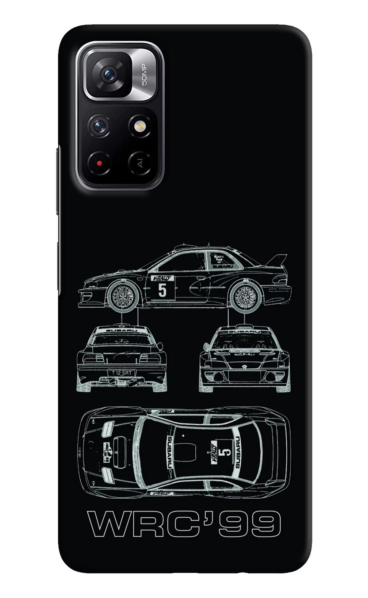 WRC'99 Redmi Note 11T 5G Hard Case Back Cover by Casekaro