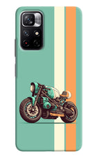 Striped Moto Drift Redmi Note 11T 5G Hard Case Back Cover by Casekaro
