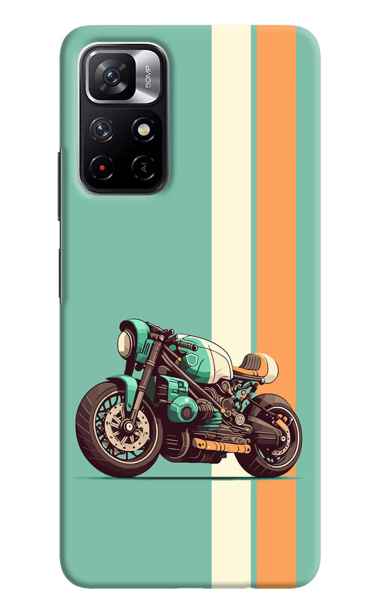 Striped Moto Drift Redmi Note 11T 5G Hard Case Back Cover by Casekaro